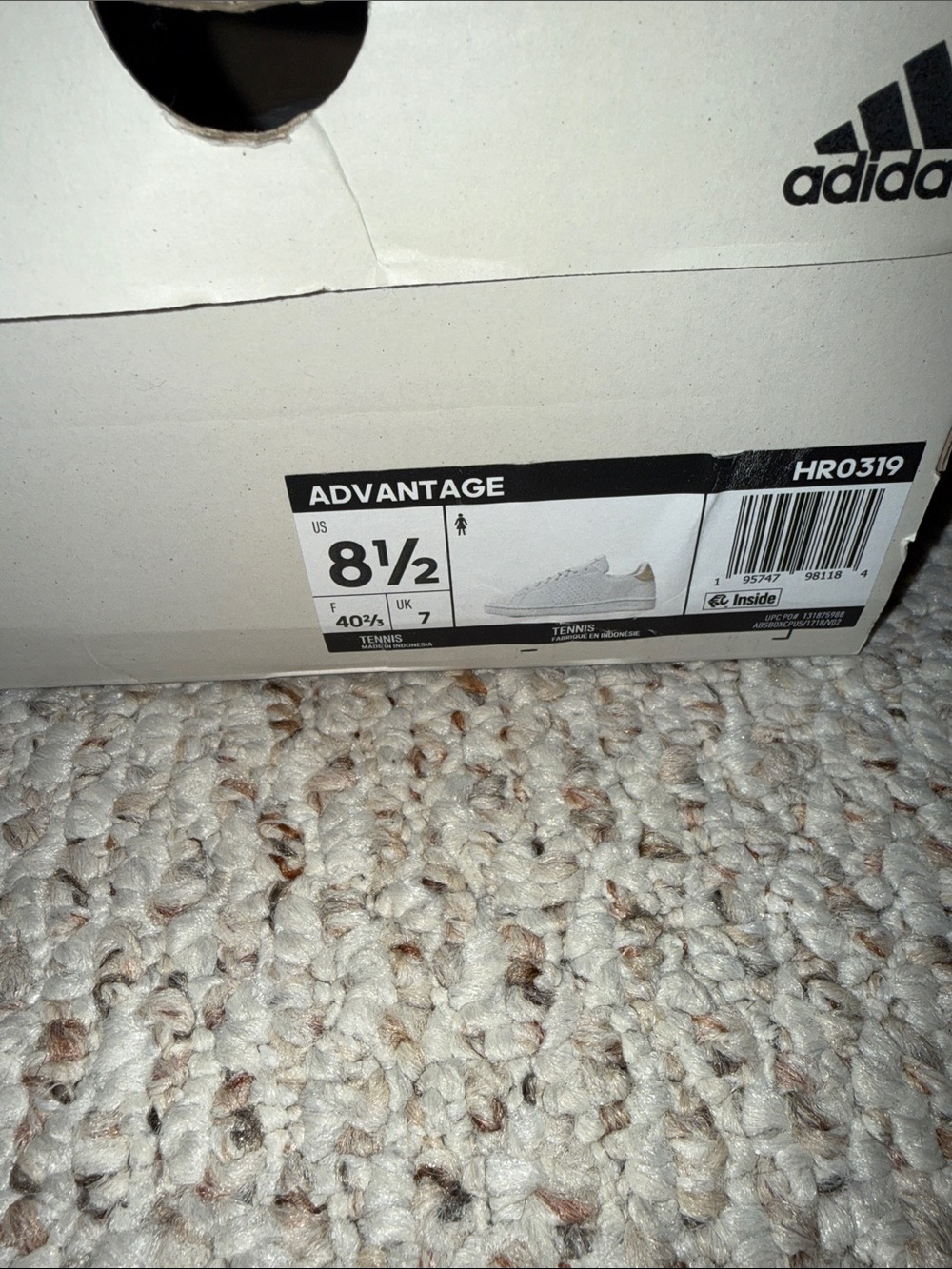 adidas White Low-Top Leather Sneakers - Picture 3 of 5